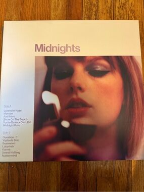 Taylor Swift Midnights Vinyl Album - White & Purple Cover Art